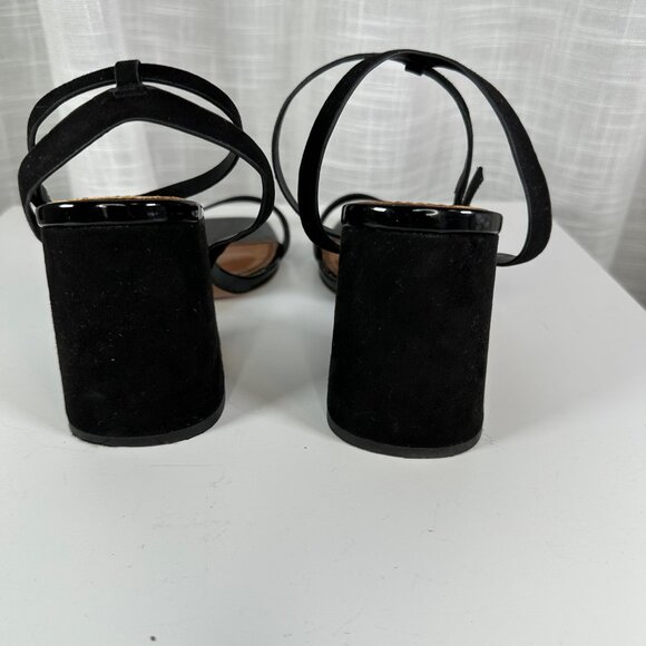 ASOS Design Faux Suede Wide Fit Hudson barely there Block Heel Sandals 8W - Picture 7 of 14